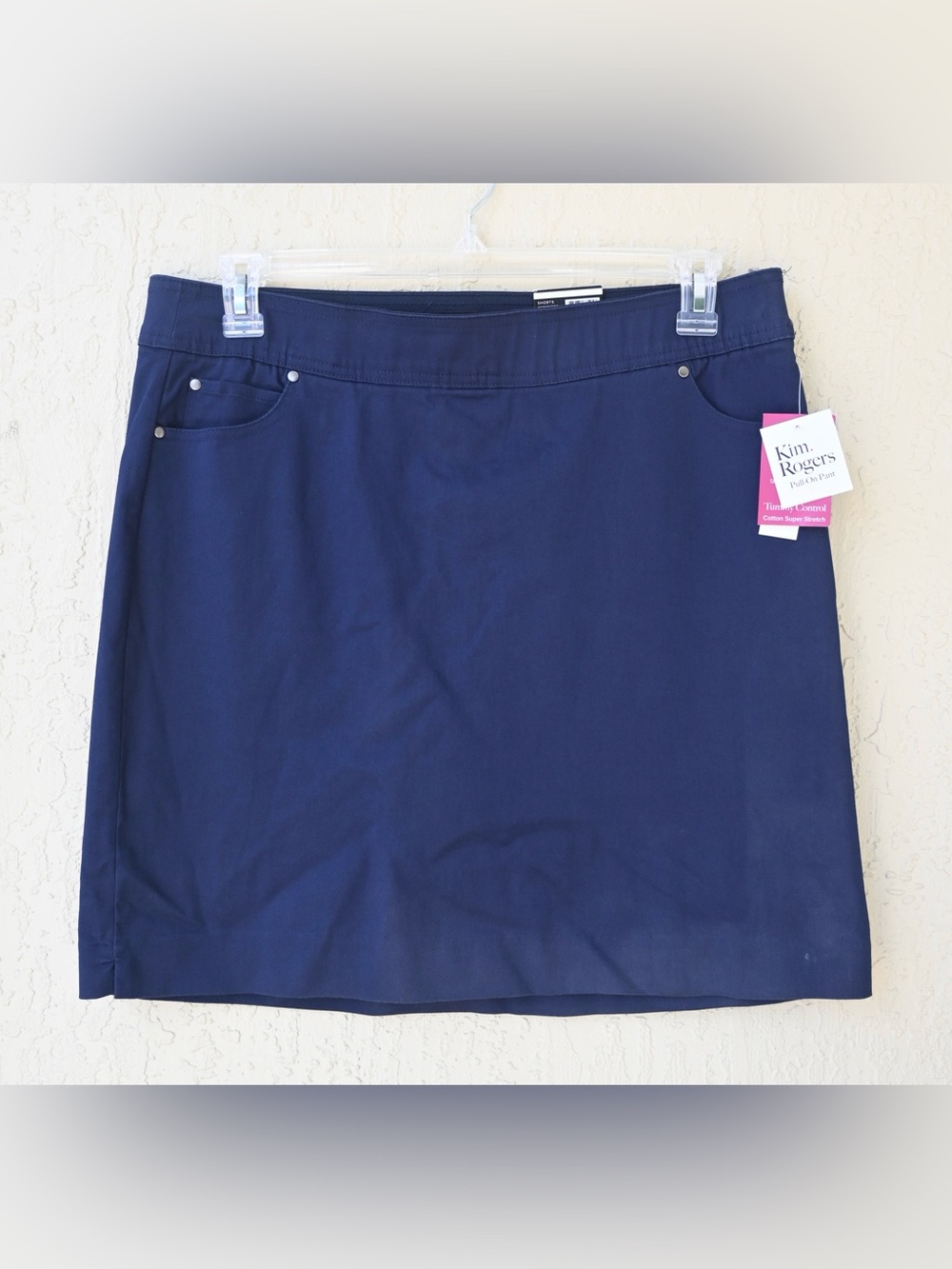 Kim Rogers Pull-On Skort with Tummy Control in Harbor Navy